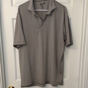 johnnie-O Men's Gray Polo striped polo golf Shirt